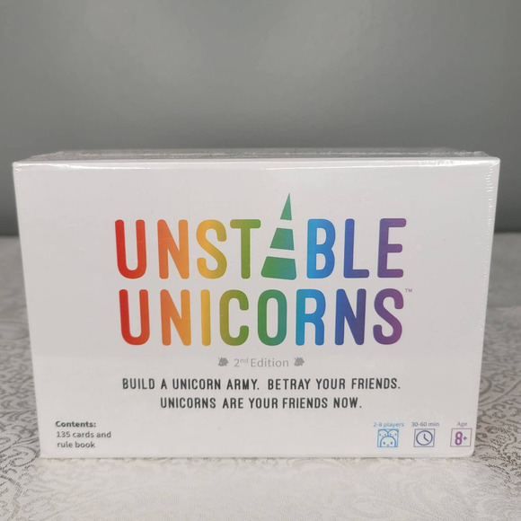 Unstable Unicorns Card Game 2nd Edition Base Game 2-8 Players Age +8 Strategy - Picture 1 of 5